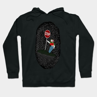 TV head floating through space Hoodie